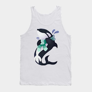 Orca with a Scarf Pixel Tank Top